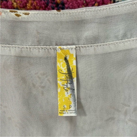 Free People | Women’s Grey/Coral Floral Tied To You Cold-Shoulder Midi Dress S - Picture 12 of 15